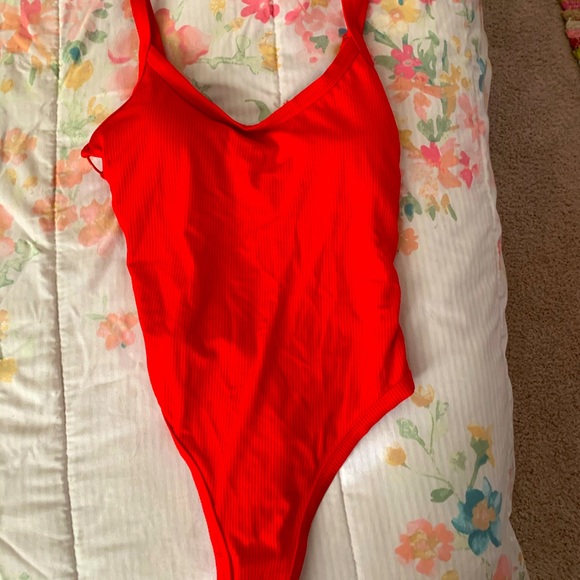 Other - Red One Piece Swimsuit with Side Cutouts